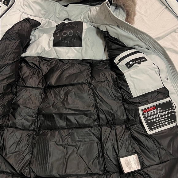 Moose Knuckles Women's Light Gray down Jacket - Picture 4 of 8